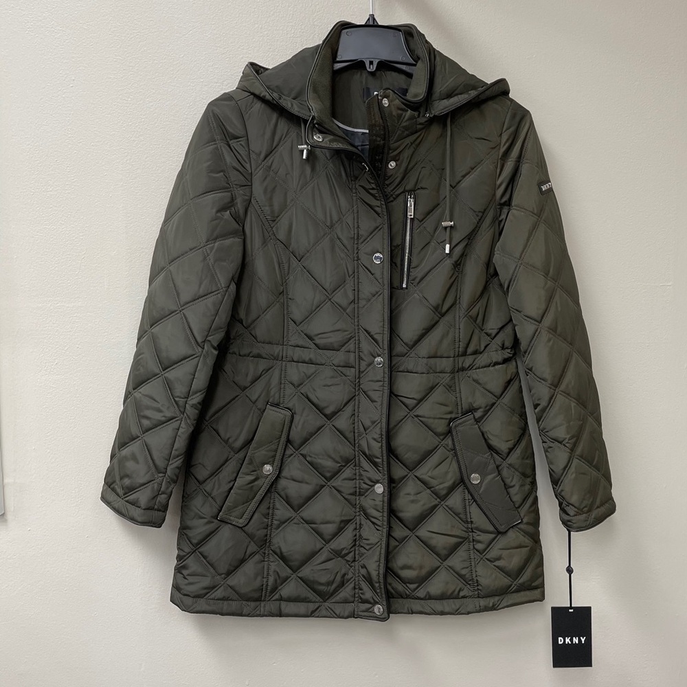 DKNY Dark Green Trench Size M
